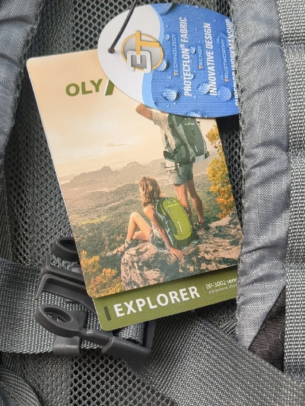 Olympia Activewear Black and Gray Explorer Hiking Backpack